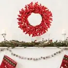 Christmas Wreath Red Berry Wreath for Front Door Rustic 20inch Christmas