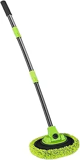 Wash Brushes for Vehicles - Curved Vehicle Washing Mop - Chenille Microfiber Dust Removal Tools, Automobile Detailing Accessories for Caravan, Truck, RV, Tires, Wheels