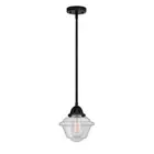 Innovations Oxford 1 Light 8.8.5" Mini Pendant, Black/Seeded - 288-1S-BK-G534