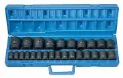 Grey Pneumatic 1326M 1/2” Metric Impact Socket Set 26pc