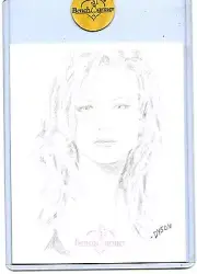 2007 BENCHWARMER NIKKI ZIERING JUMBO SKETCH CARD BY DYSON