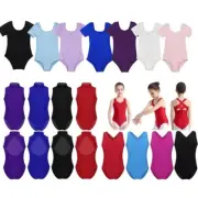Girls Cotton Ballet Dance Jumpsuit Gymnastics Leotards Unitards Sports Fitness