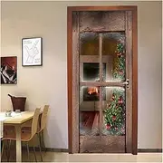 Door Stickers Girl - Apartment Room Door Sticker Decal PVC Entrance Door Decoration Cabinet Toilet Stickers(Z,85x215cm)