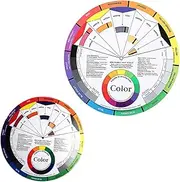 Vaguelly 2 Pcs Nail Art Learning Chart Creative Blending Guide for Womens Makeup and Nail Design Two Sided with Color Schemes Tinting Reference