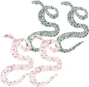HAPINARY Wear-Resistant Snake Appliques 4pcs Decorative Patch DIY Craft Supplies for Clothing Repair