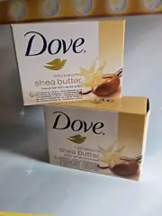 Dove- SHEA BUTTER -Vanilla Scent -Bar Soap Moisturizing Cream- 100e - 2 BARS
