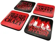 Stranger Things Cork Coasters Set of 4 Official Netflix Merchandise Gift Mat