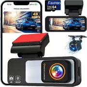 Dash Cam Front and Rear,4K+1080P Dual Dash Camera for Cars Built-In 5G Wifi with