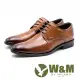 W&M 真皮縫線造型綁帶皮鞋 男鞋－棕(另有黑)