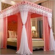 Bed Canopy Mosquito Net for Double Bed, Dustproof & Shading - Bedroom Bed Curtain, Romantic Decorated Bed Canopy for Girls Room (Color : Style 1, Size : 180x200x200cm)