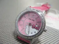 在飛比找Yahoo!奇摩拍賣優惠-Hello kitty watch 時尚精緻細鑽中型錶面 限
