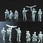 1/60 Modern NATO "UAV Team Reconnaissance battlefield" 6 man model (3D printed)