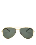 Ray-Ban Brow Bar Aviator Sunglasses, 62mm