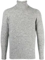 roll-neck marl knit jumper 54 Gray