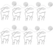 8PCS Christmas String Lights Hanging Window Indoor Outdoor Lights with Suction Cup for Xmas Party Decoration -ELK