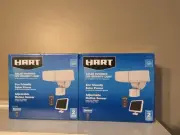 2 count HART Solar Motion Sensing LED Security Lights w/ Remote * NEW
