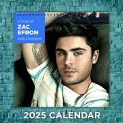 Zac Efron 2025 Music Calendar, 12-Month Celebrity Wall Calendar, Fan Gift
