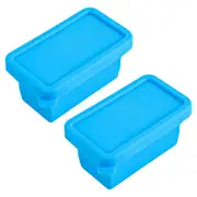 1/2Pcs Silicone Freezing Tray with Lid Food-Grade 250ML Easy Release BPA-free Food Storage Tray Mold Stackable Soup Freezer Container for Storing And