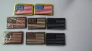 Patch US Military US Flag Patches Hook & Loop (LOT of 8) - NEW