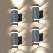 LMP 4 Pack LED Porches Up and Down Lights Outdoor Wall Light，Body in Alum