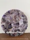 Natural Amethyst Stone Side Table Top, Agate Stone Coffee Table Christmas Sale
