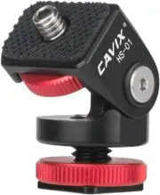 CAVIX Camera Mini Hot Shoe Mount Adapter Tripod Head with 1/4" Screw for DSLR
