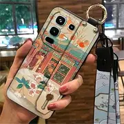 Phone Case Compatible with infinix Note50 4G/Note50 Pro 4G/X6858, Fashion Design Silicone Wristband Durable Shockproof Lanyard Chinese Style