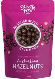 PBco Sweetly Free Hazelnuts Dark Chocolate No Sugar Added 100g
