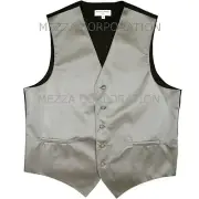 New Men's Tuxedo Vest Waistcoat Horizontal Stripes only prom wedding party Gray