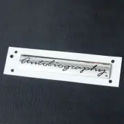 1x Chrome Silver Black autobiography Plastic Decal Sticker Badge Emblem AWD Boot (for: Peugeot)