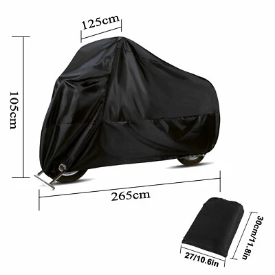 XXL Waterproof Motorcycle Cover For Harley Dyna Fat Bob Super Glide Low Rider US