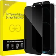 JETech Privacy Full Coverage Screen Protector for iPhone 12 Pro Max 6.7-Inch, Anti-Spy Tempered Glass Film, Edge to Edge Protection Case-Friendly, 2-Pack