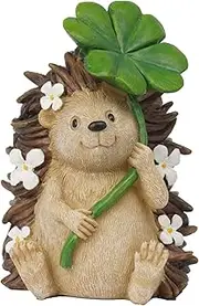 Dilicoming Hedgehog Outdoor Statues for Garden-Birthday Gifts for Women, Gifts for Mom Grandma -Cute Outside Decor with Four-Leaf Clovers Clearance for Yard Art Lawn Ornaments Porch Patio Balcony Home