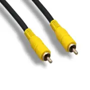 [Lot10] 25Ft Yellow Gold-Plated RCA Video Cable Composite DVD VCR Camcorder to T