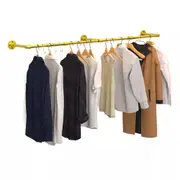 Wall-Mounted Iron Clothing Storage Hanger Rod