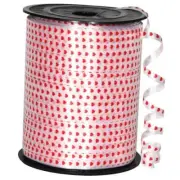 500 Yard Valentine Ribbon, Heart Ribbon, White Curling White-Heart Ribbon