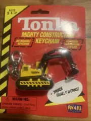 Vtg Tonka Skid Steer Trencher Keychain Mighty Construction 1998 Truck Toy Hasbro
