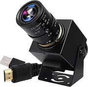 4K 60fps Camera USB 3.0 HDMI Dual Output Video Camera with Zoom for Computer Laptop TV, Manual Focus Streaming Webcam Close-up Camera with 2.8-12 mm Lens, H.264 4K 60fps High Speed PC Camera