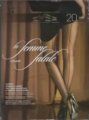 Italian OMSA Femme Fatale 20 Pantyhose/Tights. Retro Style. Black Color. S, M, L