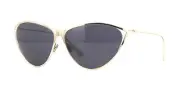 New Christian Dior NEW MOTARD J5G Gold Sunglasses Gray Lens Authentic Cat Eye