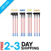 12 Pack 12V Fuse Tap Set - Standard, Mini, Micro2 & Low Profile Holds for Cars