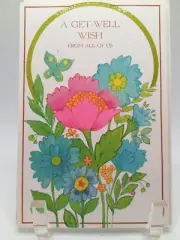 Vintage Greeting Card Get Well Soon 1960s Unused