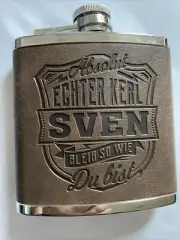 Flachmann Flasche f.Outdoor u.Camping - Männergeschenke Sven