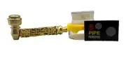 Gold Pipe Container Mini Herb Grinder and Screens Set Smoke Tobacco Metal