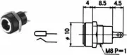 Metal Male Jack Panel Mount Chassis DC Socket Audio Connector Centre 0.7ømm E...