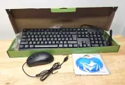 KM-001 Wired Office Business Keyboard 104 Keys With Wired Mouse & Wrist Rest