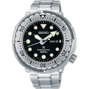 【SEIKO 精工】PROSPEX 鮪魚罐頭 300米潛水石英錶 送行動電源(S23633J1/7C46-0AN0S)