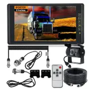 9" Monitor 4 PIN Reversing Camera Suzy Coil Trailer Cable Pair Mounting Bracket