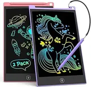 TECJOE 2 Pack LCD Writing Tablet, 8.5 Inch Colorful Doodle Board Drawing Tablet for Kids, Kids Travel Games Activity Learning Toys Birthday Gifts for 3 4 5 6 Year Old Boys and Girls Toddlers