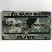 HELMARSTRIKE WIC NWU ATLANTIC WEAPONS SCHOOL CAMO HOOK AND LOOP SLEEVE PATCH